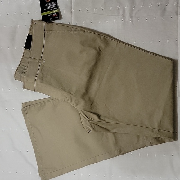 Women's Dickies Boot Cut Slim Fit Twill Pants, Khaki, Size 14R, NWT - Picture 1 of 12